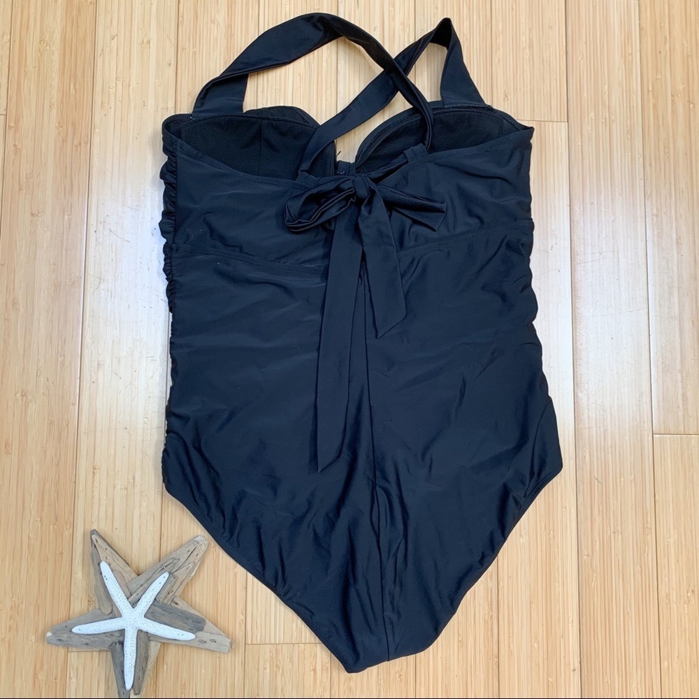 Torrid Black One Piece Swimsuit, Plus 4 4x. - Picture 5 of 8